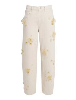 FRAME
Embellished Low-Slung Barrel Denim Jeans